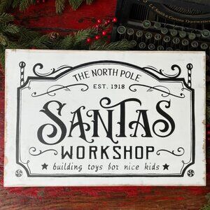 Santa's Workshop Sign